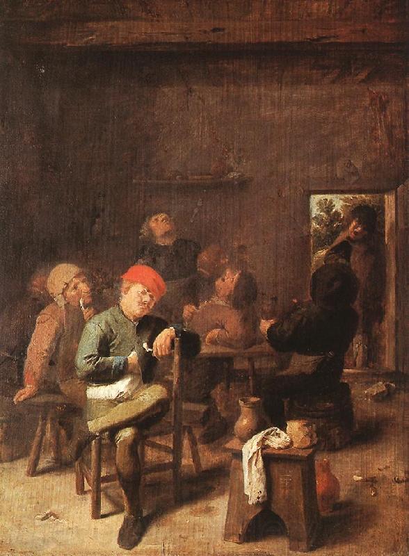 BROUWER, Adriaen Peasants Smoking and Drinking f Norge oil painting art